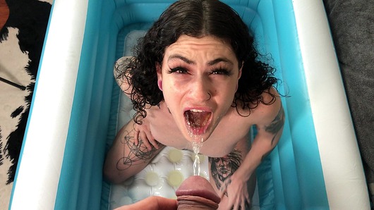 I drink all your piss eagerly and lick it off the floor, then when you're still hard and I'm all wet I suck your cock and deep throat it till you're cumming for me. Featuring Lydia Black and Master. (Video duration: 06:14)